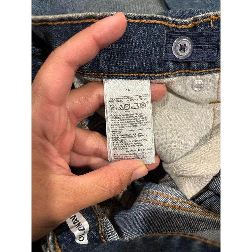 Old Navy Bootcut Jeans Boys Size 14 Distressed NWT